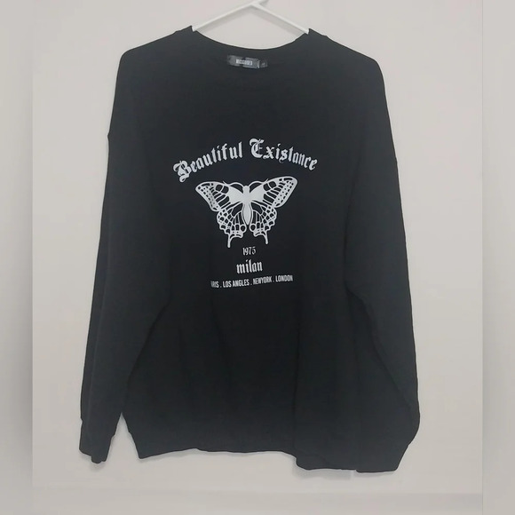 Missguided Beautiful Existance Sweatshirt, Size L - Picture 1 of 3